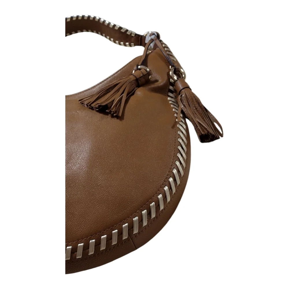 Michael Kors Leather Lauryn‎ Acorn Brown Shoulder Bag NWOT